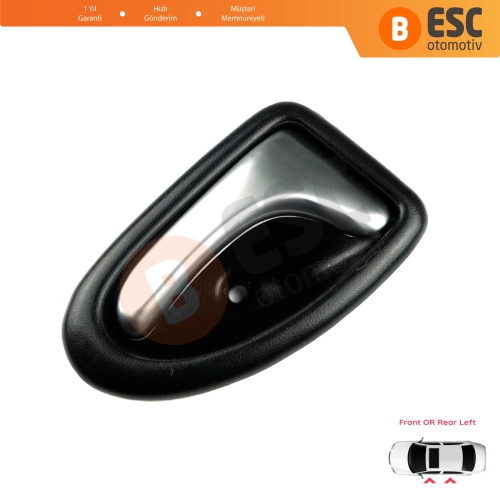 Renault Clio 2 Scenic Megane 1 Trafic Master 2 Mascott Logan 1 Movano Vivaro A Interstar Primastar 1 Daily 7700434716 İçin Krom Rengi Sol Kapı İç Açma Kolu Kancalı Tip