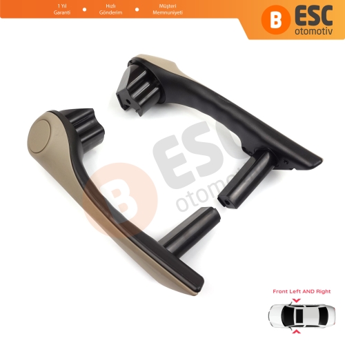 Renault Megane MK2 2002–2009 7701475317 İçin Ön İç Kapı Çekme Kolçak Tutamak Takımı Bej