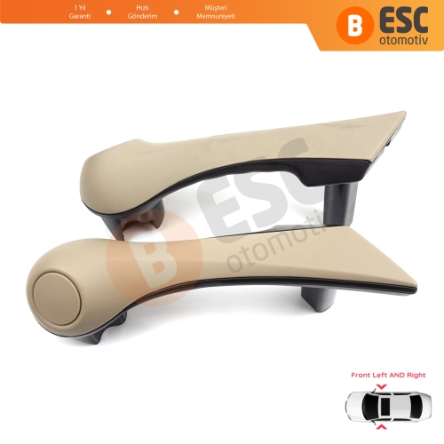 Renault Megane MK2 2002–2009 7701475317 İçin Ön İç Kapı Çekme Kolçak Tutamak Takımı Bej