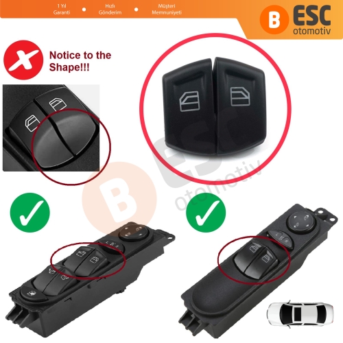 Mercedes Vito Viano Mixto W639 2003-2015 A6395451313 İçin Sürücü Ön Cam Düğme Kapağı