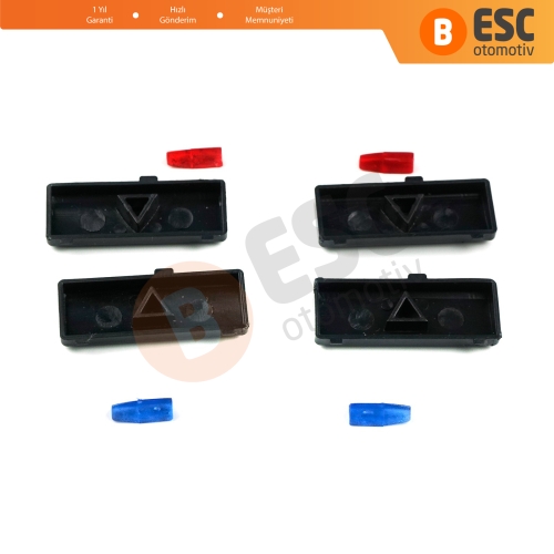 BMW X5 E53 2000-2006 5 Serisi E39 1996-2003 64116915812 İçin 4 Adet Klima Kontrol Isı Sıcaklık Arttırma Azaltma Düğme Kapak Seti