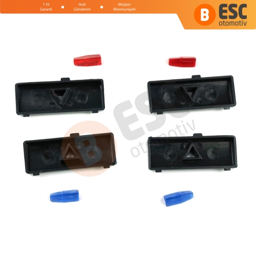 BMW X5 E53 2000-2006 5 Serisi E39 1996-2003 64116915812 İçin 4 Adet Klima Kontrol Isı Sıcaklık Arttırma Azaltma Düğme Kapak Seti