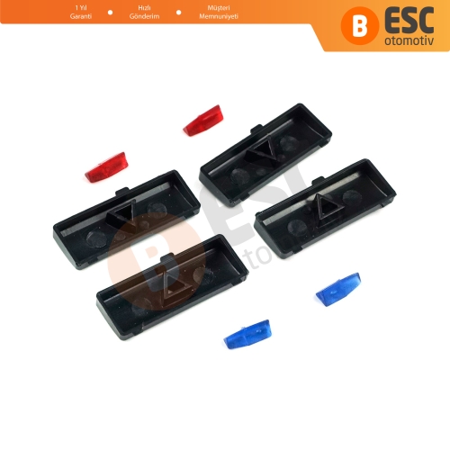 BMW X5 E53 2000-2006 5 Serisi E39 1996-2003 64116915812 İçin 4 Adet Klima Kontrol Isı Sıcaklık Arttırma Azaltma Düğme Kapak Seti