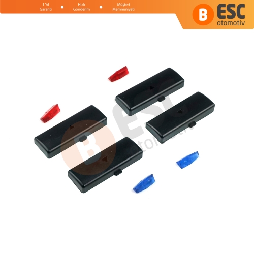 BMW X5 E53 2000-2006 5 Serisi E39 1996-2003 64116915812 İçin 4 Adet Klima Kontrol Isı Sıcaklık Arttırma Azaltma Düğme Kapak Seti