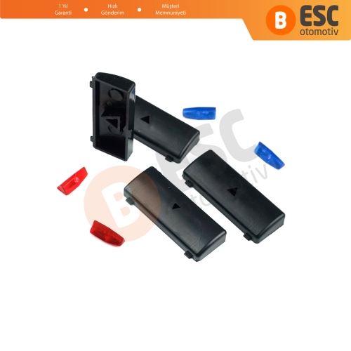 BMW X5 E53 2000-2006 5 Serisi E39 1996-2003 64116915812 İçin 4 Adet Klima Kontrol Isı Sıcaklık Arttırma Azaltma Düğme Kapak Seti