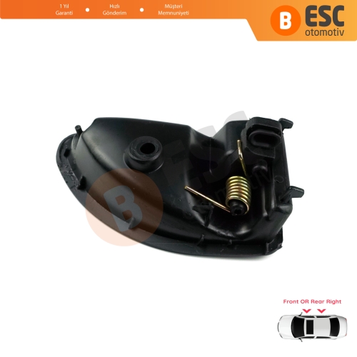 Renault Kangoo MK1 KC FC Twingo MK1 C06 S06 Nissan Kubistar X76 8200259376 İçin Sağ İç Kapı Açma Kolu Siyah
