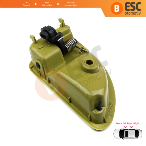 Renault Kangoo MK1 KC FC Twingo MK1 C06 S06 Nissan Kubistar X76 8200259376 İçin Sağ İç Kapı Açma Kolu Hardal / Zeytin Yeşili