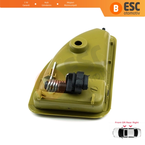 Renault Kangoo MK1 KC FC Twingo MK1 C06 S06 Nissan Kubistar X76 8200259376 İçin Sağ İç Kapı Açma Kolu Hardal / Zeytin Yeşili