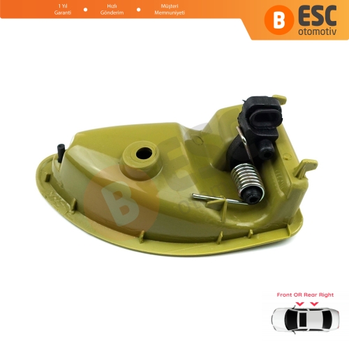 Renault Kangoo MK1 KC FC Twingo MK1 C06 S06 Nissan Kubistar X76 8200259376 İçin Sağ İç Kapı Açma Kolu Hardal / Zeytin Yeşili