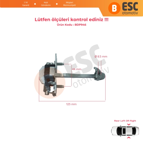 Citroen C3 MK2 SC A51 2009-2016 İçin Arka Kapı Gergi Yayı 9181Q5