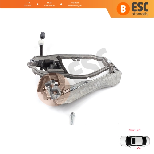 BMW X5 E53 2000-2006 İçin Arka Sol Kapı Dış Açma Kolu Taşıyıcı Mekanizma Braketi 51228243635
