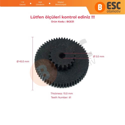 VW Seat Skoda 2.0 FSI Suzuki 1.9 DDIS Renault 1.9 DCI Motor İçin EGR Valf Dişlisi