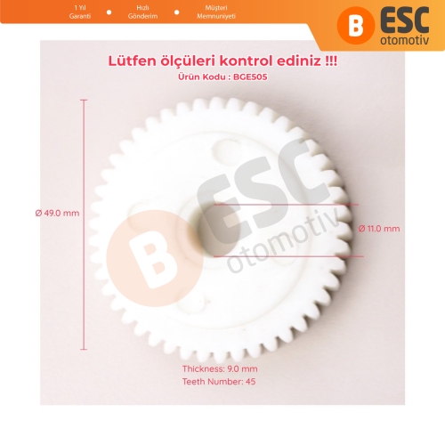 Mercedes E Class W123 W124 İçin Sunroof Motor Tamir Dişlisi 1247800407