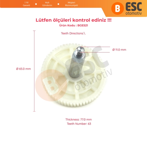 Mercedes W203 C Class 2000-2007 BMW X5 E53 1999–2006 İçin Ön Cam Silecek Motoru Dişlisi 2038200342