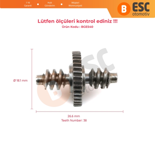 Volvo S40 S60 İçin Yan Ayna Tamir Dişlisi 38 Diş