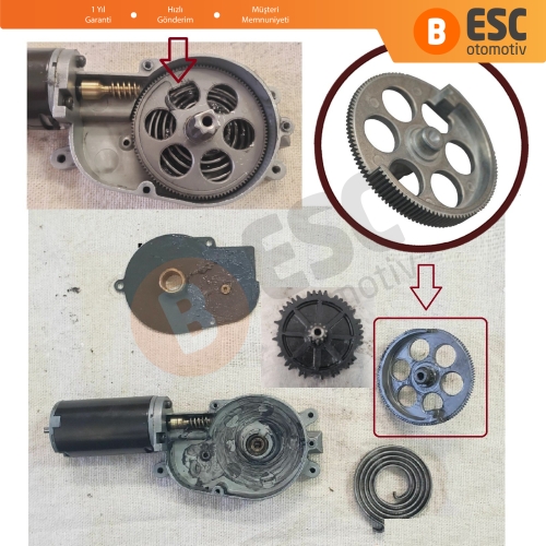 Mercedes Toyota BMW Hyundai İçin Arka Perde Güneşlik Motor Tamir Metal Dişlisi