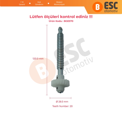 Mondeo S Max Jaguar İçin Koltuk Dişlisi Plastik 12 cm Mil 5609510