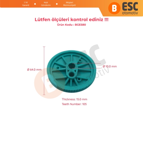 BMW 1 Serisi İçin Arka Cam Silecek Motoru Onarım Dişlisi
