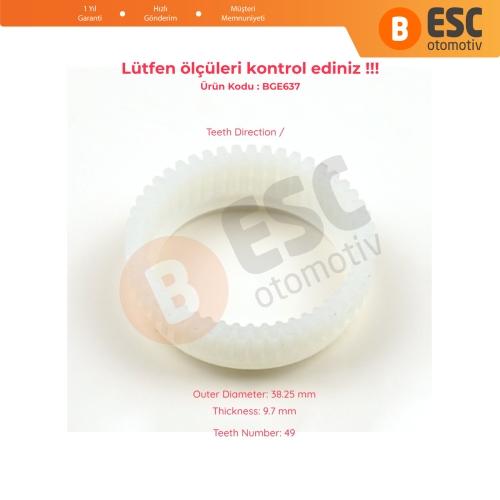 VW Passat Audi A3 Skoda Superb için Yan Ayna Katlama Dişlisi 49 Diş