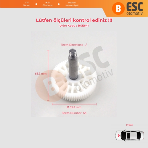 Opel Astra H 2004-2014 için Ön Cam Silecek Motor Dişlisi 0390241538 66 Diş