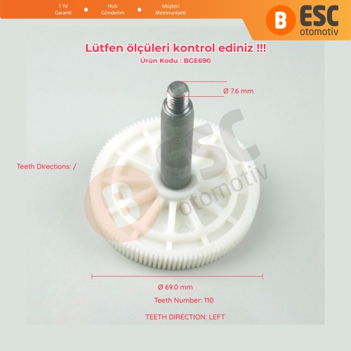 Opel Vectra C 2002-2008 Signum için Ön Silecek Motor Tamir Dişlisi 93185526 SOL YÖN