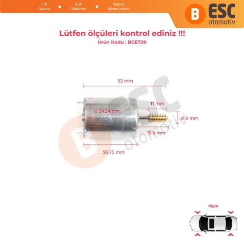 Audi A3 8V Q2 Q3 Seat Leon MK3 Ateca Tarraco Skoda Octavia Superb MK3 VW Golf MK7 Passat B8 İçin Klima Hava Yönlendirme Ayar Klape Tamir DC Motoru