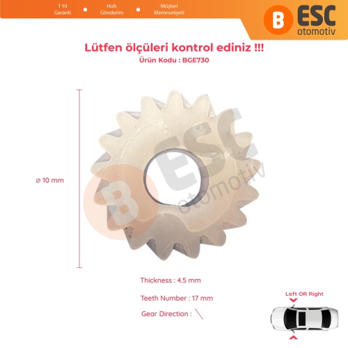 Honda Civic MK9 FB 2012-2015 Sedan için 1 Adet Yan Ayna Katlanır Motor Tamir Küçük Dişli 17 Diş 