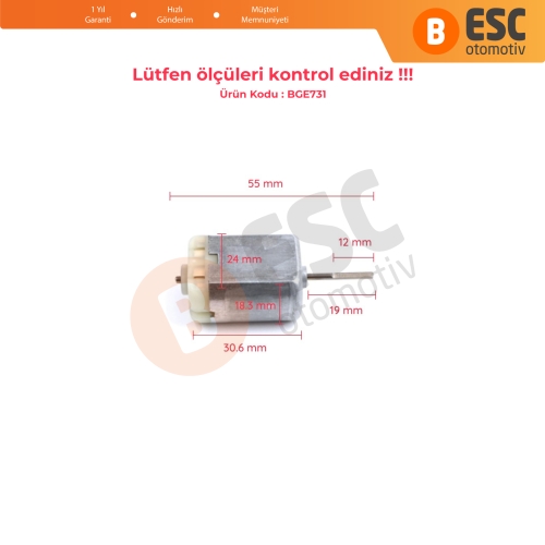 Toyota Honda Lexus Kia Volvo Nissan FC-280PC-22125 D-Mil İçin Kapı Kilit  Tamir Motoru 20 mm Uzun D Şaft