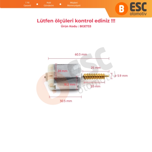 Hyundai Sonata NF 2004-2010 Santa Fe CM I30 FD 2007-2012 1020300 İçin Kapı Kilit FC280 12V Motor Dişlisi