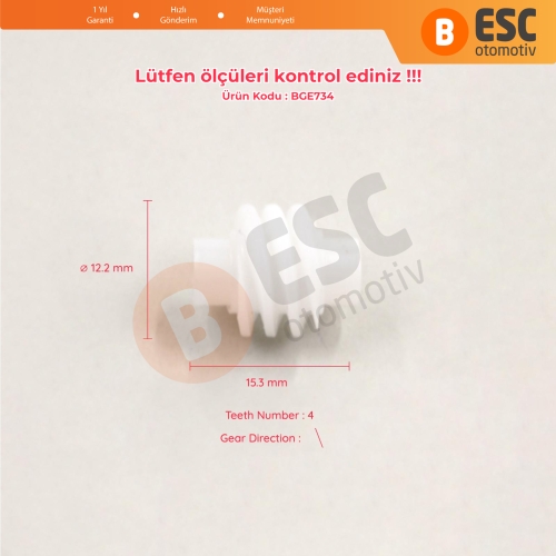 Nissan Qashqai Peugeot 3008 Citroen DS5 Buick Excelle İçin Koltuk Ayar Rayı Kızak Motoru Helisel Tamir Dişlisi