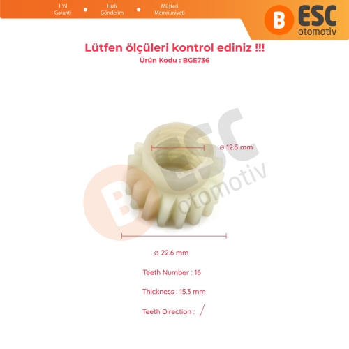 Mercedes Benz S Class W222 2014–2020 İçin Koltuk Yükseklik Ayar Mekanizması Motor Tamir Dişlisi 16 Diş