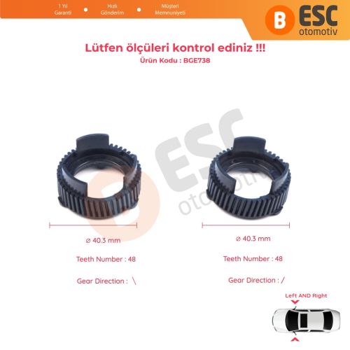 Dodge Ram 1500 2017-2022 için Sağ Sol Yan Dış Dikiz Aynası Elektrikli Katlama Motoru Aktüatör Tamir Dişlisi