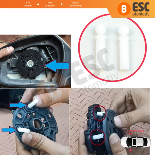 Kia Optima MK3 Forte MK1 Ceed Cerato MK2 Hyundai Azera Grandeur MK5 Grand i10 MK2 876221M000 için 2 Adet Dış Yan Dikiz Ayna Ayar Motor Tamir Dişlisi