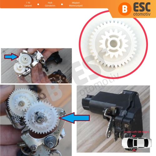 Kia Cerato MK1 LD 2003-20011 Sephia Spectra 95735-2F010 için Ön Merkezi Kilit Motor Tamir Dişlisi