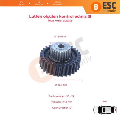 Hyundai Grandeur Azera HG 2011-2017 Kia Cadenza K7 VG 2009-2016 için Arka Perde Motor Tamir Dişlisi 30-Diş