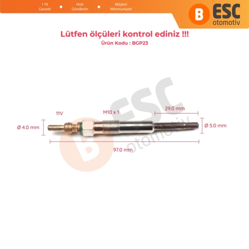 VW Audi Seat Skoda İçin 1 Adet Isıtma Bujisi GX98,N10579202,GN046