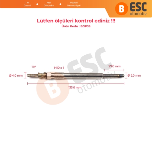 BMW E38 740d İçin 1 Adet Isıtma Bujisi GX133, 0 100 226 370,GN025