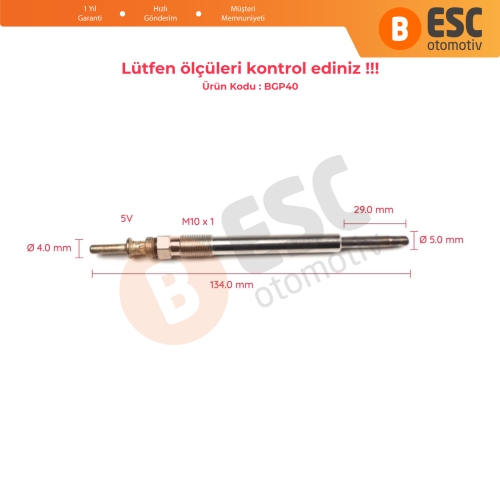 BMW 7 4 0 4 5 İçin 1 Adet Isıtma Bujisi GX2135, 0 100 266 003