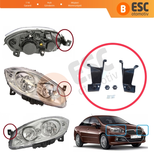 Fiat Linea 323 110 2007-2018 51785219 51776318 İçin Sol Ön Taraf Far Tamir Seti