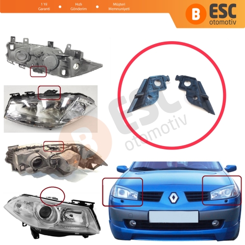 Renault Megane MK2 2002-2008 260604235R 7701063220 İçin Sağ Sol Ön Taraf Far Tamir Parçası