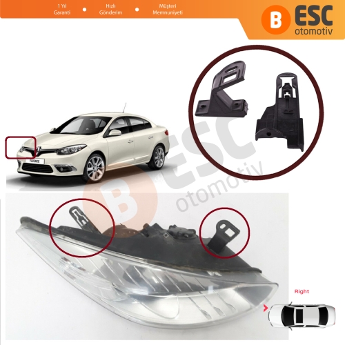 Renault Fluence L3 L30 2009-2020 260601089R İçin Sağ Ön Taraf Far Tamir Seti 