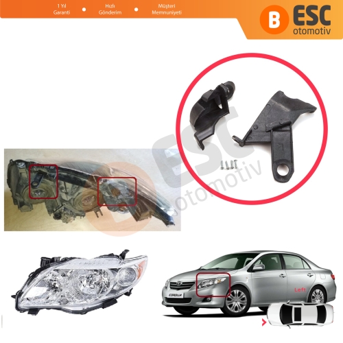 Toyota Corolla MK10 X E140 E150 Altis 2006-2010 8119512050 İçin Sol Ön Far Ayak Tamir Seti