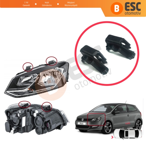 VW Polo MK5 6R 6C 61 2009-2016 6R0998225 İçin Sol Ön Far Ayak Tamir Seti 
