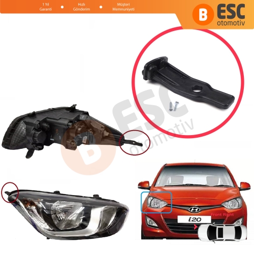 Hyundai I20 MK1 PB Facelift 2012-2015 921021J570 İçin Sağ Ön Far Ayak Tamir Seti 