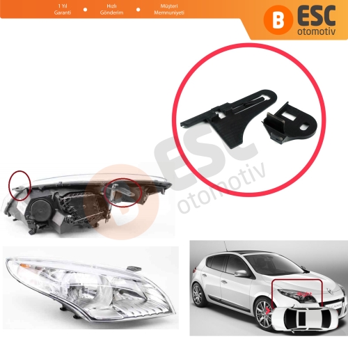 Renault Megane MK3 2008-2016 260100017R İçin Sağ Ön Far Ayak Tamir Seti