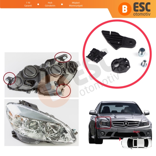 Mercedes C Class W204 S204 C204 2007-2014 CL203 A2048201214 İçin Sağ Ön Far Ayak Tamir Seti