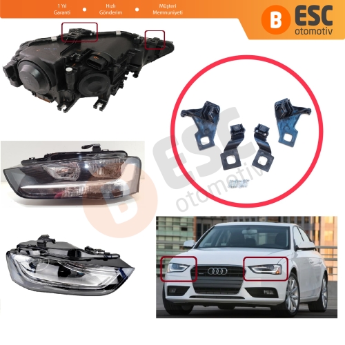 Audi A4 RS4 8K2 B8.5 A5 S5 RS5 B8.5 8T0998121B 8T0998122B İçin Sağ Sol Ön Far Ayak Tamir Seti