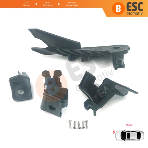 Renault Megane BFB K9A B9A MK4 2016-On 260100506R İçin Sağ Ön Far Ayak Tamir Seti