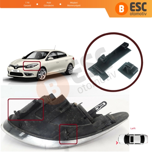 Renault Fluence L3 L30 Z.E. 2009-2020 260607771R İçin Sol Ön Far Alt Ayak Tamir Seti 