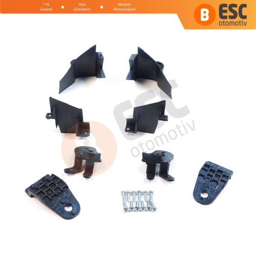 Renault Symbol MK3 Makyajlı Kasa 2017-On 260609154R 260102037R İçin Sağ Sol Ön Far Ayak Tamir Seti